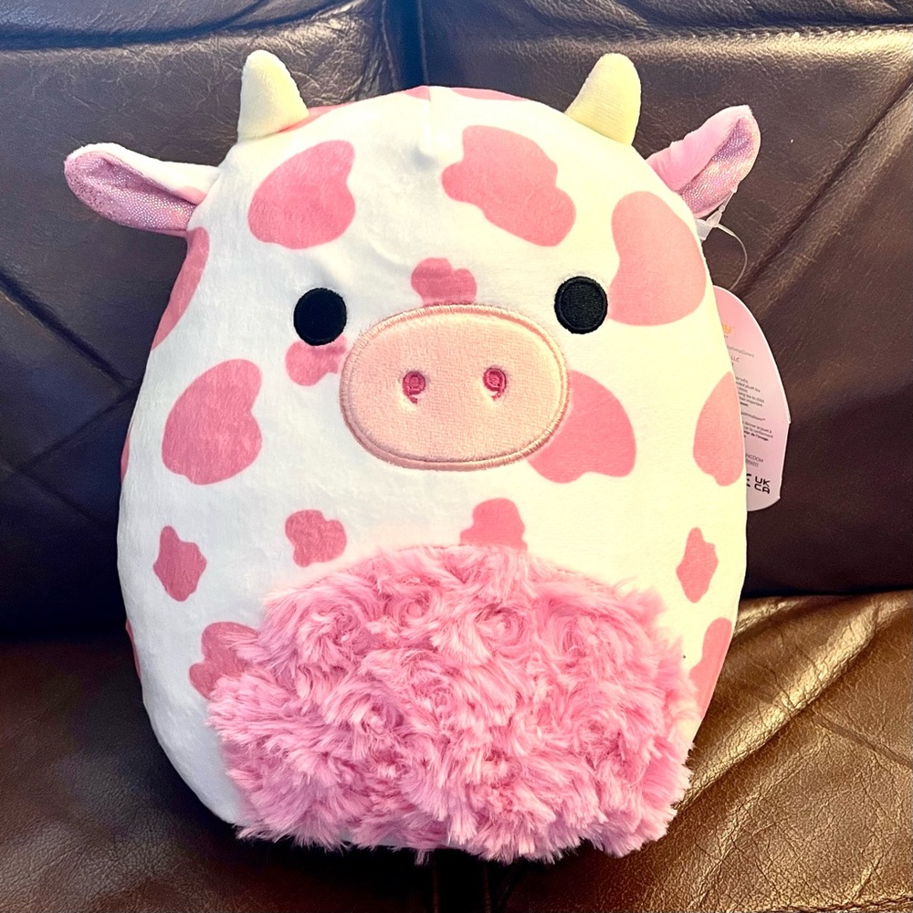 Evangelica Pink Cow 8” Squishmallow - Valentine’s Day Collection